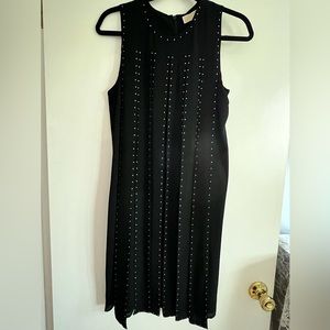 Black flapper dress with silver accents